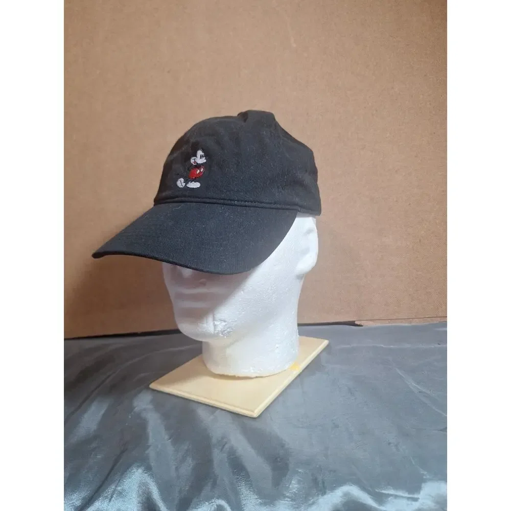 Disney Mickey Mouse Black Baseball Cap Hat Adjustable One Size 2022 Classic